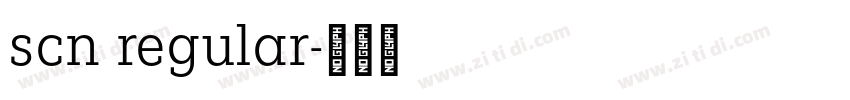 scn regular字体转换